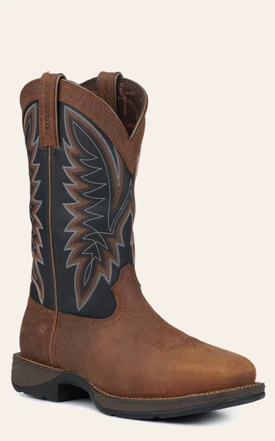 Durango Men's Rebel Brown And Black Waterproof Square Steel Toe Work Boots