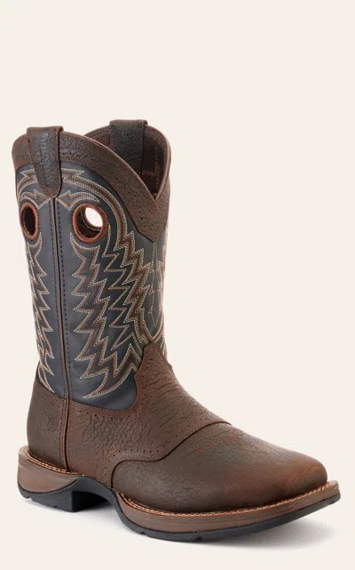 Durango Men's Rebel Brown And Black Wide Square Toe Cowboy Boots