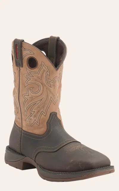 Durango Men's Rebel Brown And Tan Waterproof Square Steel Toe Work Boot