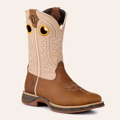 Durango Men's Rebel Ultra-lite Brown & Latte Wide Square Toe Work Boots