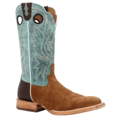 Pre-owned Durango Men's Shrunken Bullhide Leather Square Toe Western Boots Ddb0467 In Brown