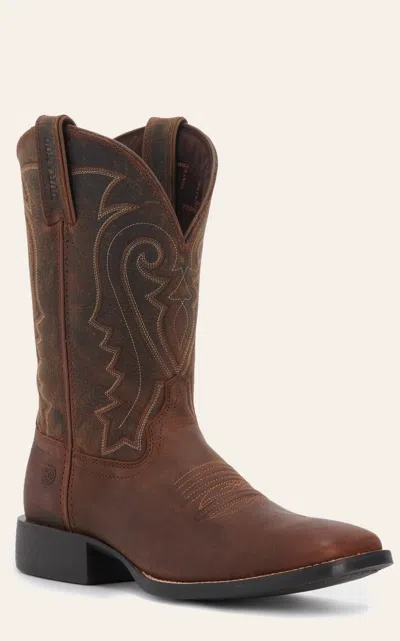 Durango Men's Westward Prairie Brown Wide Square Toe Cowboy Boots In Multi