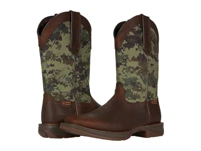 Durango Rebel 11 Western Cowboy Boots Dark Brown/green Digital Camo : 13 D - Medium, Leather