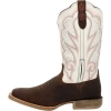 Durango White Ventilated Western Boot In Brown