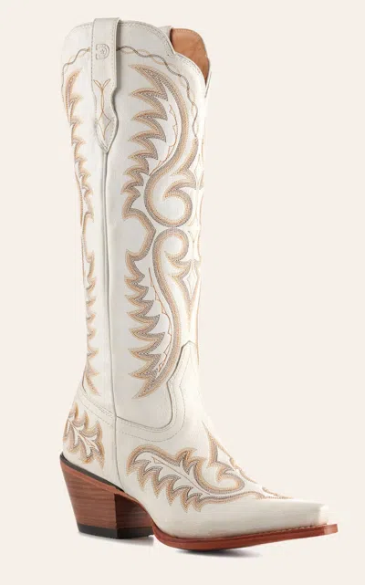 Durango Women's Crush Ivory Snip Toe Tall Cowboy Boots In White