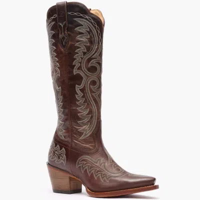 Durango Women's  Crush Drd0470 Mahogany Leather Tall Western Boots Ver1273 In Brown