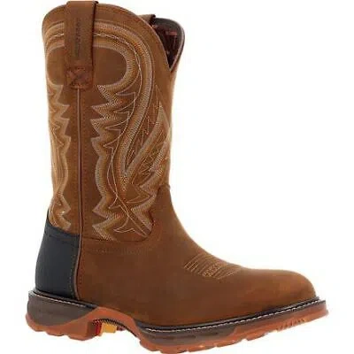 Pre-owned Durango Work Men's 11" Maverick Xp™ Soft Toe Waterproof Work Boot Coyote Brown -