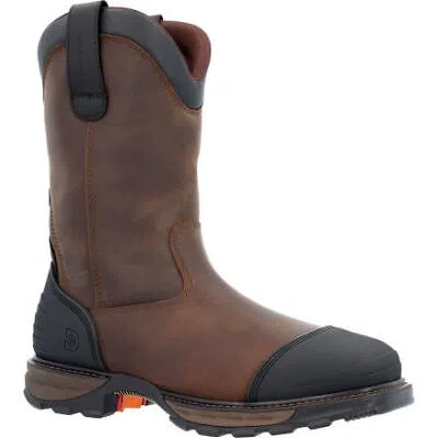 Pre-owned Durango Work Men's 11" Maverick Xp™ Steel Toe Waterproof Western Work Boot Grizz In Grizzly Brown