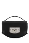 Durazzi Black Leather Mini Swing Handbag In Black