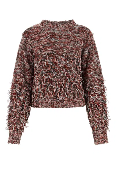 Durazzi Embroidered Cotton-blend Sweater For Women In Printed