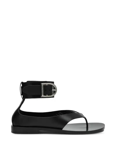 Durazzi Milano Black Sandals With Ankle Strap Closure