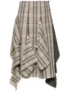Durazzi Milano Asymmetric Midi Skirt In Grey