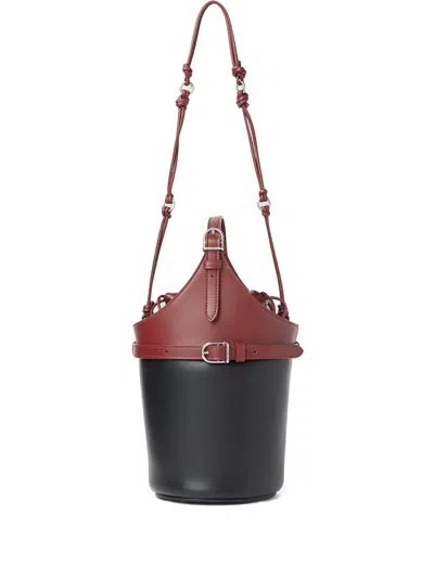Durazzi Milano Belted Bucket Bag In Black