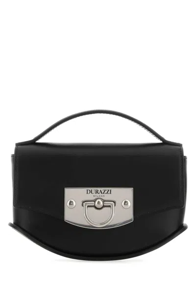Durazzi Milano Black Flip-lock Crossbody Bag