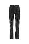 Durazzi Milano Black Leather Pant In Black