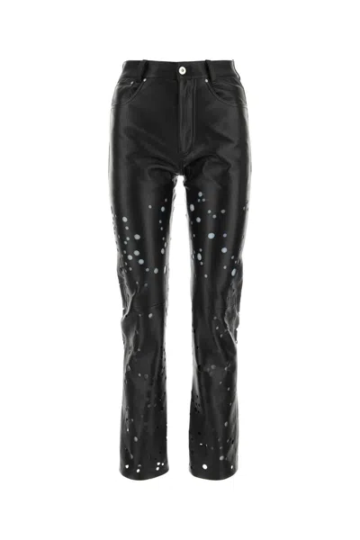DURAZZI MILANO DURAZZI MILANO BLACK LEATHER PANT