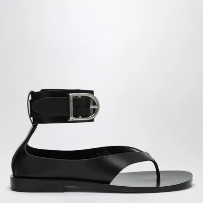 Durazzi Milano Black Sandals With Ankle Strap Closure