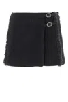 Durazzi Milano Black Stretch Polyester Mini Skirt