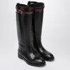 Durazzi Milano Black/burgundy Twotone Boots In Black