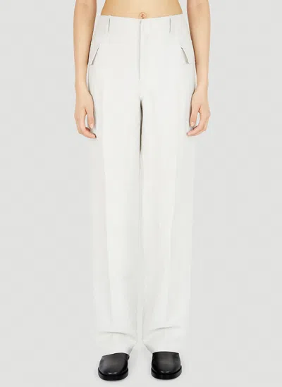 Durazzi Milano Cargo Tailored Pants In White