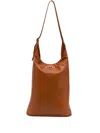 Durazzi Milano D-ring Leather Tote Bag In Brown