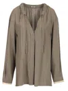 Durazzi Milano Charcoal Grey Blouse Shirts Grey In Grey
