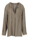 Durazzi Milano Charcoal Grey Blouse Shirts Grey In Gray