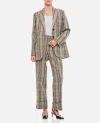 Durazzi Milano Tartan Check Single-breasted Jacket In Grey