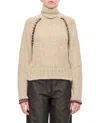 Durazzi Milano Chunky Knit Sweater Knitwear Beige In Neutrals
