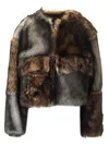 Durazzi Milano Crewneck Fur Coat Jackets Multicolor