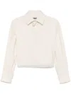 Durazzi Milano Cropped Shirt In Neutrals