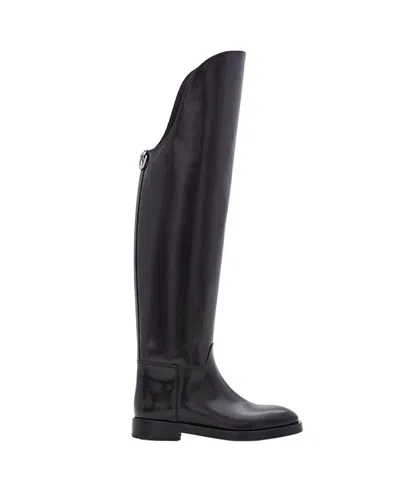 Durazzi Milano Equestrian High Boots In Black