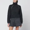 Durazzi Milano Grey Turtleneck Sweater In Cashmere Blend In Multi