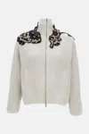 Durazzi Milano Knitted Bomber Jacket In White