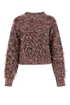 Durazzi Milano Embroidered Cotton Blend Sweater In Multi