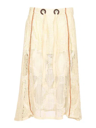 DURAZZI MILANO MESH MIDI SKIRT