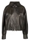 Durazzi Milano Nappa Leather Bomber Jacket Jackets Black