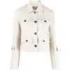 Durazzi Milano Multi-pocket Cropped Jacket In Beige