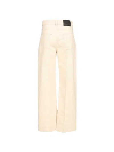 Durazzi Milano Panelled Wide-leg Jeans In Neutral