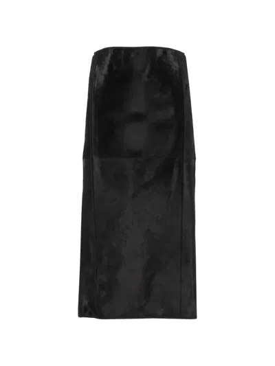 Durazzi Milano Pencil Midi Skirt In Black