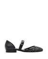 Durazzi Milano Cut Out-detail Ballet Flats In Black