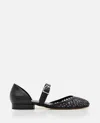 Durazzi Milano Cut Out-detail Ballet Flats In Black
