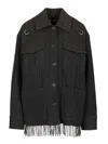 Durazzi Milano Pinstripe Overshirt Coats Grey In Black