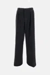 Durazzi Milano Pinstriped Wide-leg Trousers With Tailored Fit In Gray