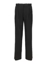 Durazzi Milano Pinstriped Wide-leg Trousers With Tailored Fit In Gray