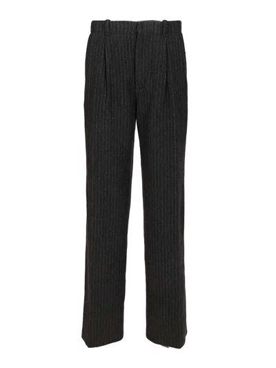 DURAZZI MILANO PINSTRIPE PANTS TROUSERS GREY