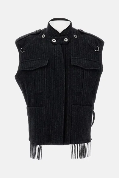 Durazzi Milano Pinstripe Vest In Black