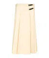 Durazzi Milano Pleated Midi Skirt In Nude