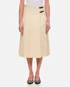 Durazzi Milano Pleated Midi Skirt In White