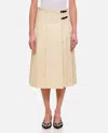 Durazzi Milano Pleated Midi Skirt In White